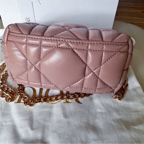 NEW CHRISTIAN DIOR Calfskin Macrocannage Diortravel Nomad Pink Bag Purse - Picture 10 of 13